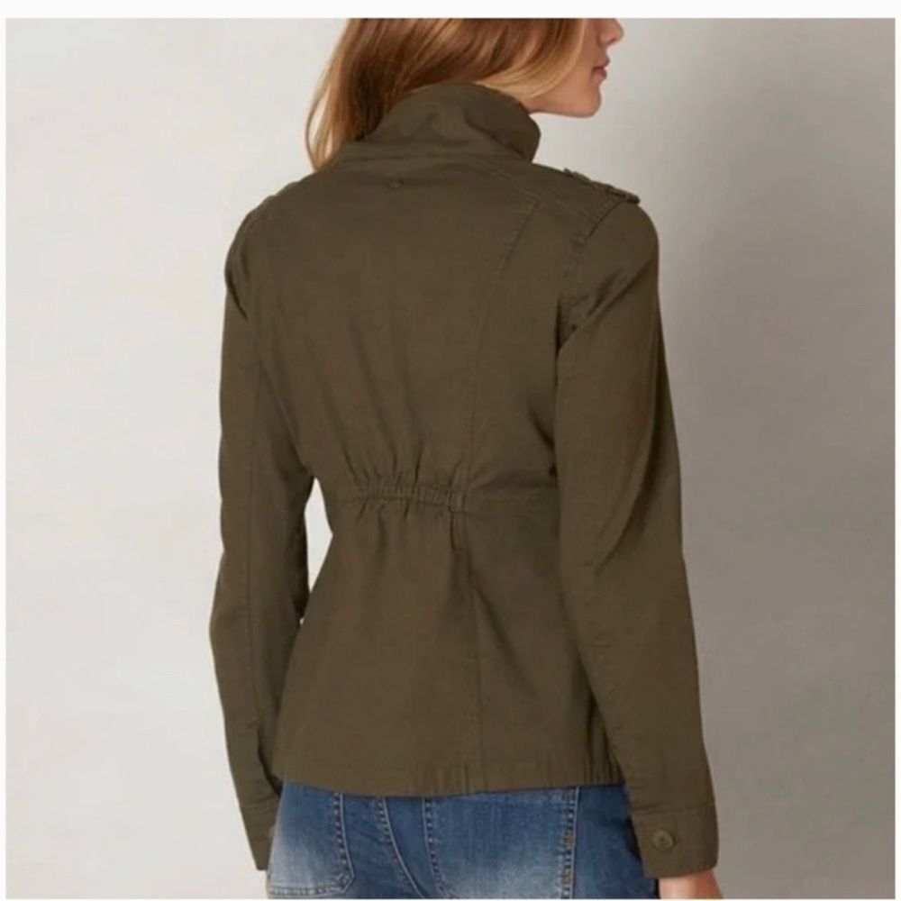 PrAna Mayve Army Green Military Style Full Zip Cotton Utility Jacket Size L - Picture 4 of 16